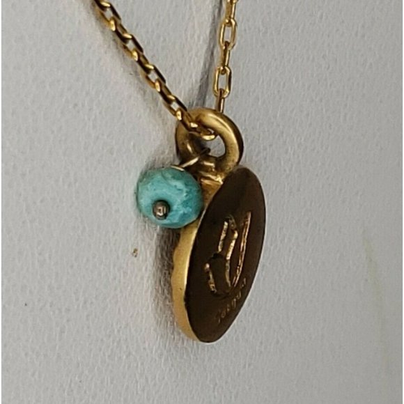 Necklace Gold Plated Satya Pendant 18" - Picture 4 of 12